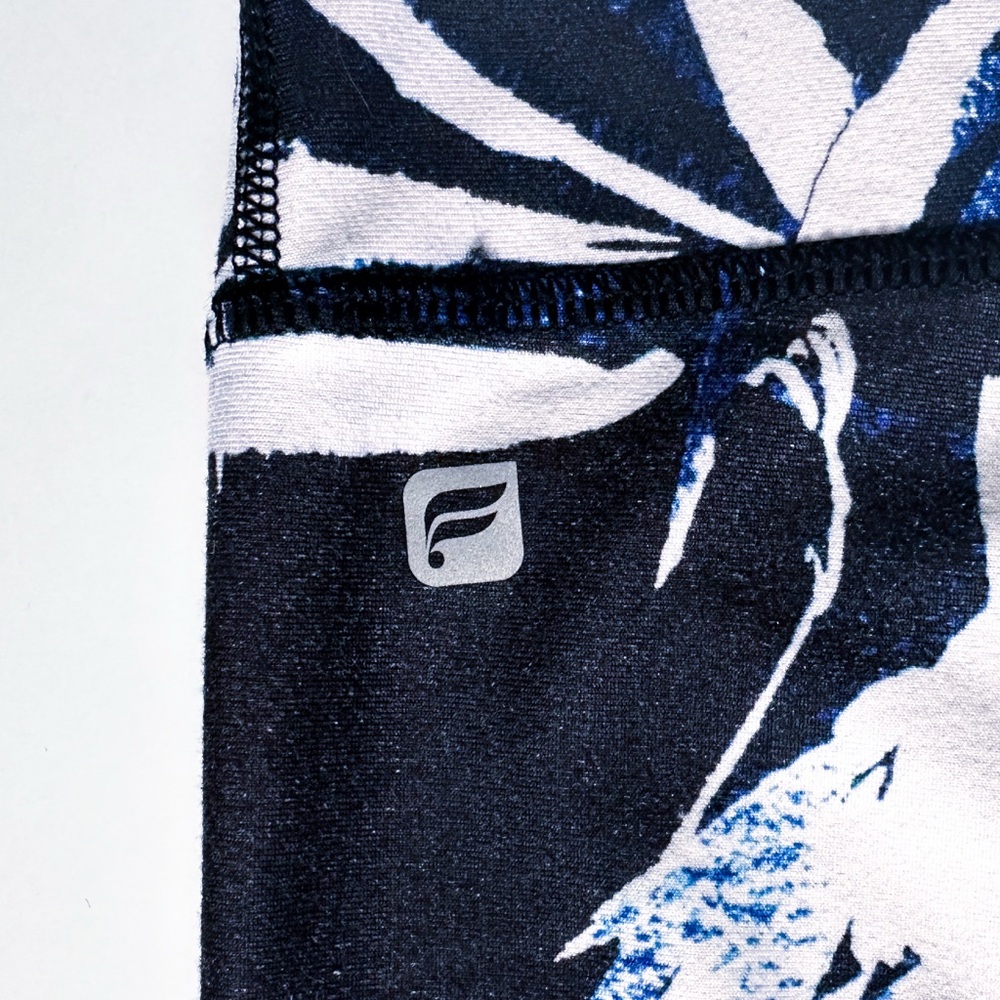 Fabletics Black And Blue Patterned Leggings Medium - image 3